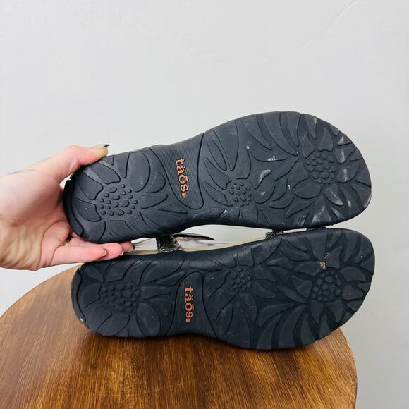 Taos Trophy 2 Metallic Gold Strappy Sandals Women’s Size 8 - Picture 7 of 10